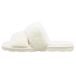 New Stars Above Royal Slide Fluffy Slippers Off White Size 8